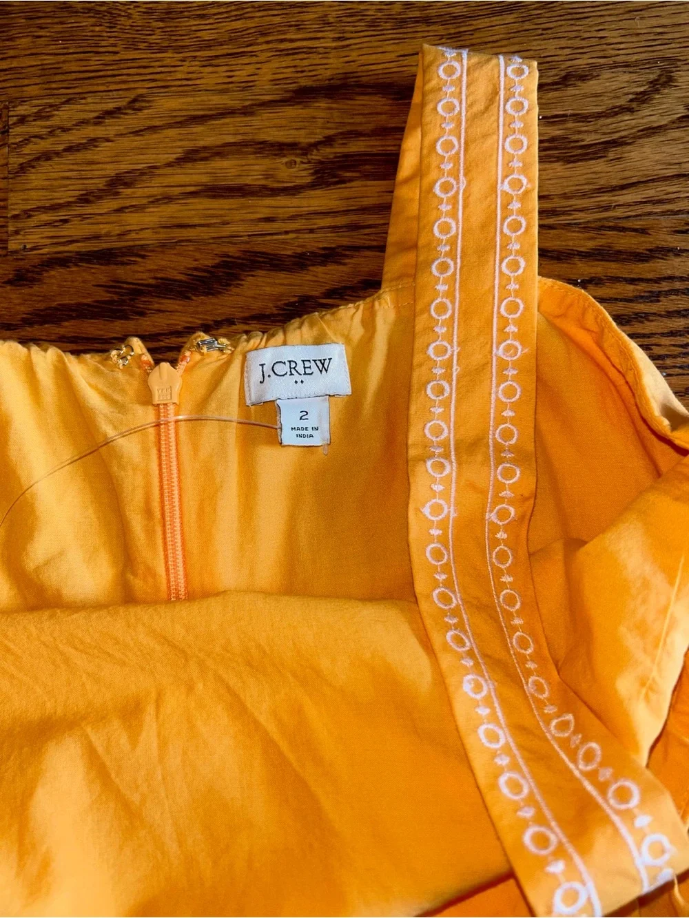 J.Crew Factory Eyelet HemMidi Dress Size 2 Cottagecore Coastal Grandmother